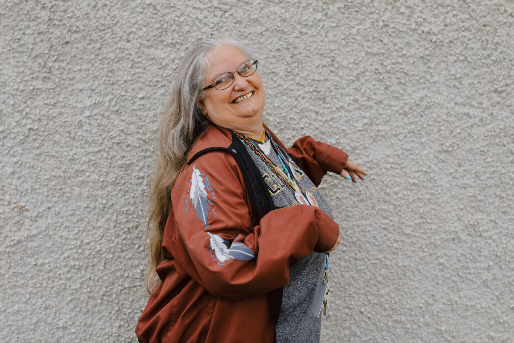 Grandma Fanny laughs at the camera during her portrait session.